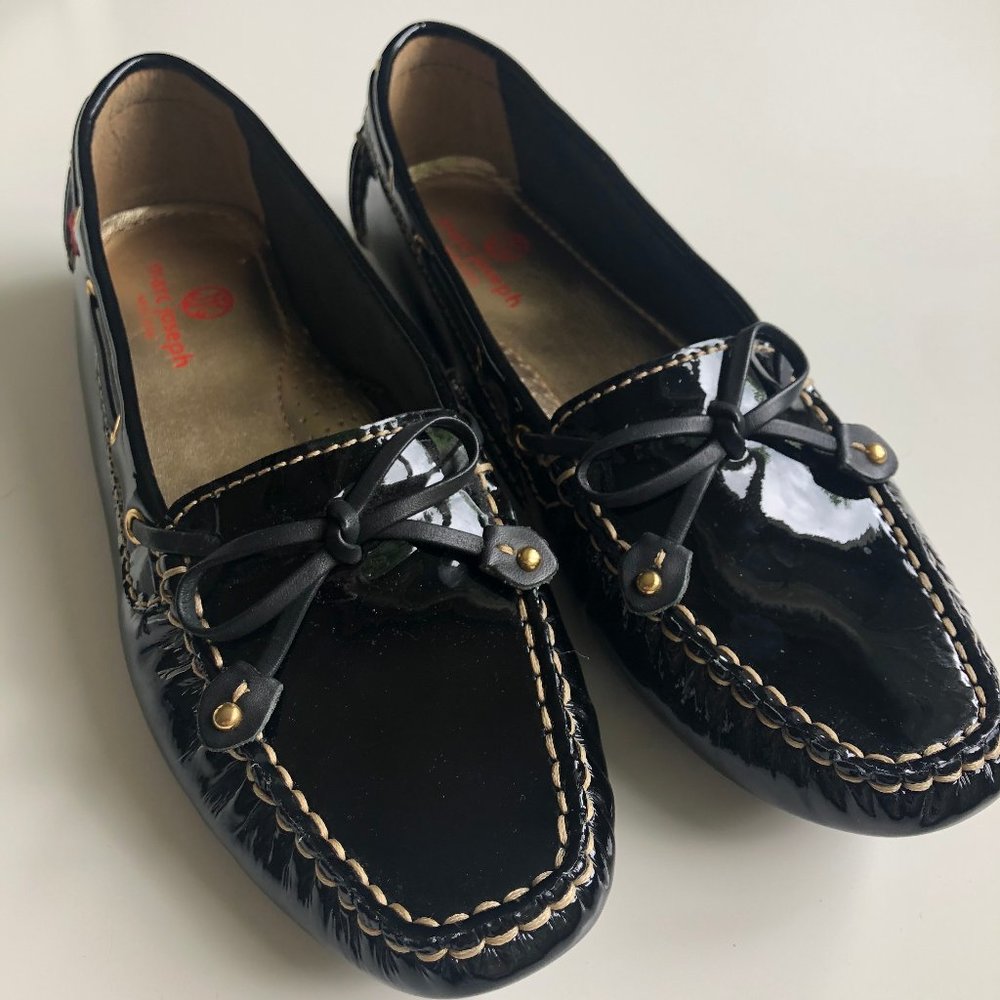 MARC JOSEPH black patent loafers